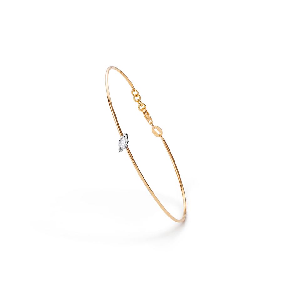 Yellow gold 'Balance' bracelet with marquise BALANCE | BR MRQAU18G CT.0,15